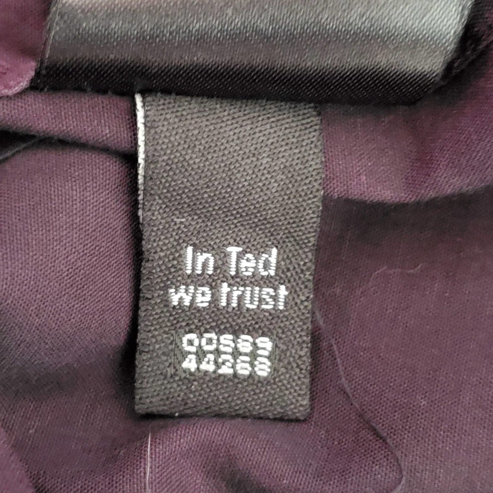 Ted Baker Purple Color Block Button Front Shirt L - image 7